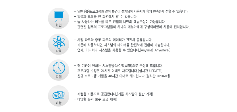 시스템 특징